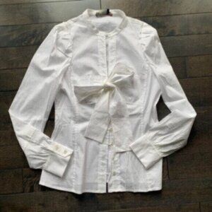 BCBGMaxAzria Bow Button Down Shirt